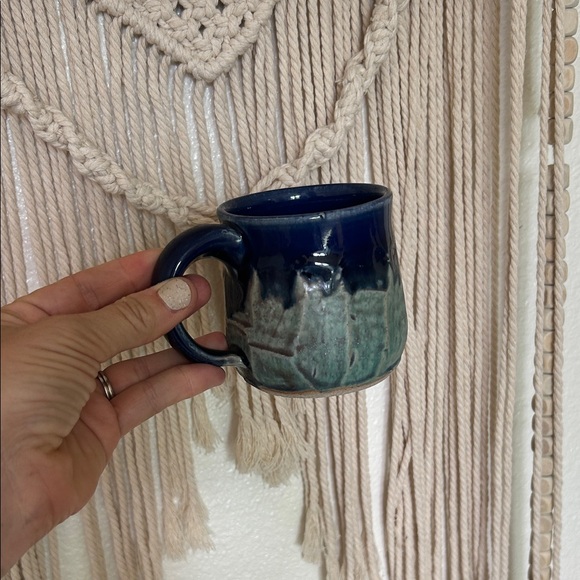 Blue and Green Ceramic handmade Mug - Picture 1 of 4